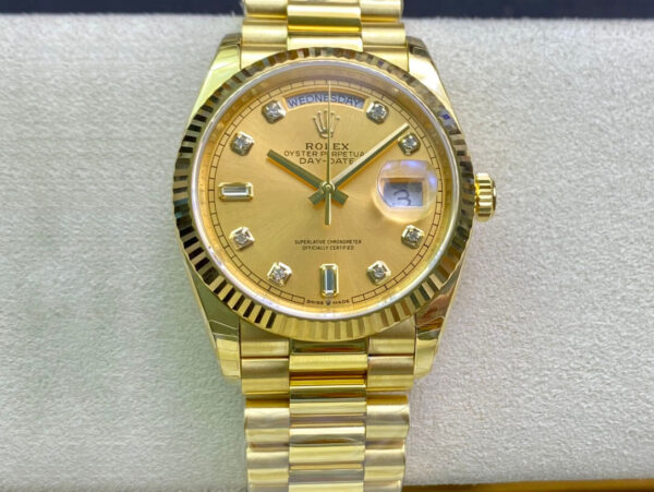 Rolex Day-Date M128238-0008 Yellow Gold EW Factory Champagne Dial