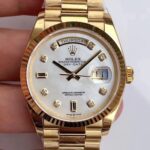 Rolex Day-Date M128238 EW Factory White Dial Diamond Time Scale
