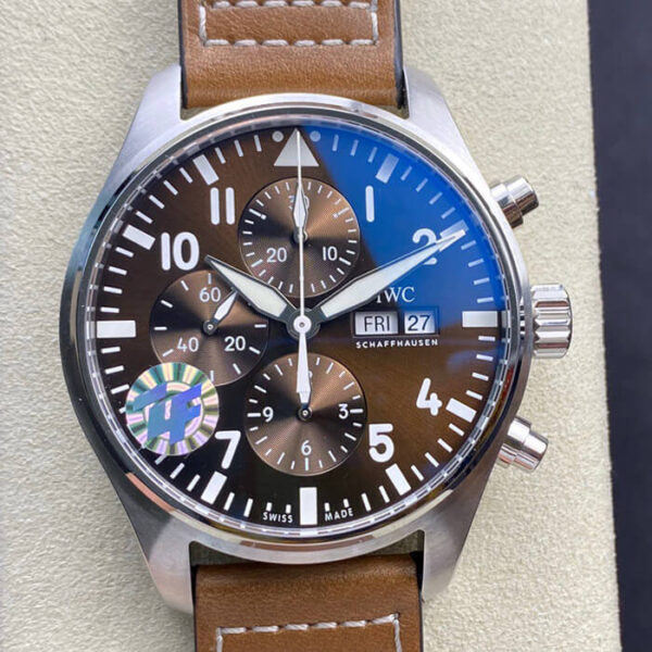IWC Pilot Chronograph Edition Le Petit Prince IW377713 ZF Factory Chocolate Dial