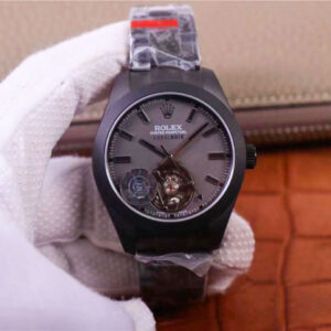 JB Factory Replica Rolex Milgauss Base 116400 Label Noir Design LNT01HS-001 Black case watch