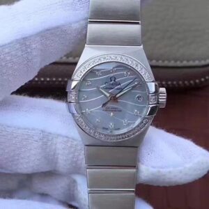 Omega Constellation Double Eagle Lady Blue Mother-Of-Pearl Dial 27MM 3S Factory