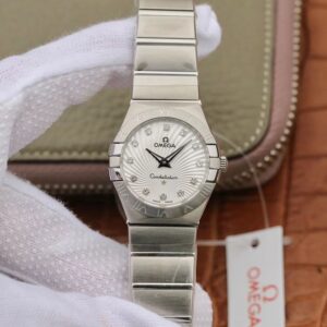 Omega Constellation Ladies 27mm 123.10.27.60.55.001 TW Factory White Textured Dial