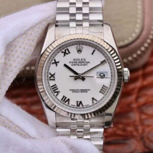 Rolex Datejust 116234 36mm AR Factory White Dial With Roman Time Scale