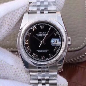 Rolex Datejust 116234 36mm AR Factory Black Dial Rome Time Scale