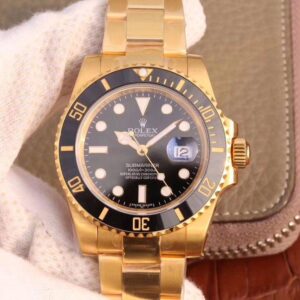 Rolex Submariner Date 116618LN VR Factory 18K Yellow Gold Wrapped Black Dial