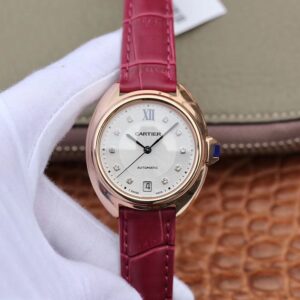 Cle De Cartier Automatic 35mm WJCL0032 18K Rose Gold Silver-gray Dial