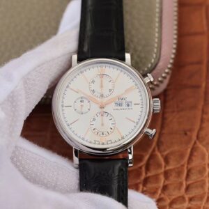 IWC Portofino Chronograph Multi-function IW391022 ZF Factory White Dial With Rose Gold Markers