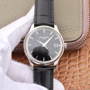 ZF Factory Patek Philippe Calatrava Automatic Date Black Dial Watch 5227G-010 Flip Back Version