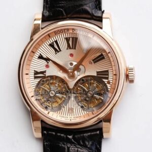 Roger Dubuis Hommage RDDBHO0562 Double Flying tourbillon JB Factory Rose Gold Dial