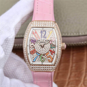 Franck Muller Vanguard Ladies ABF Factory Pink Strap Replica Watches - Luxury Replica