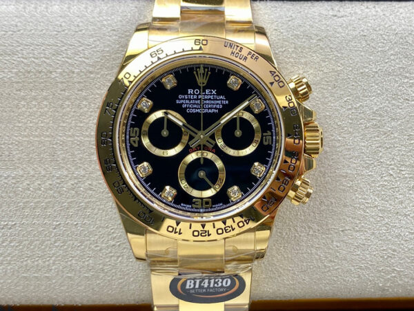Rolex Daytona M116508-0016 BT Factory Gold Case Replica Watches - Luxury Replica