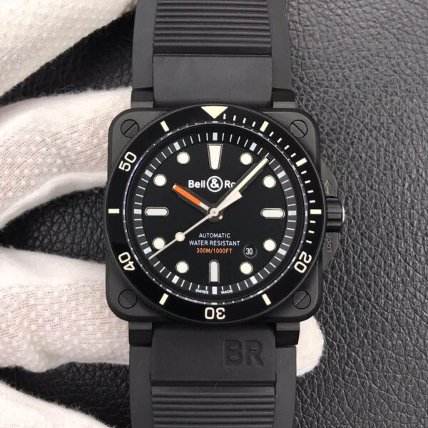 Bell & Ross BR0392-D-BL-CE/SRB Black Dial | US Replica - 1:1 Top quality replica watches factory, super clone Swiss watches.