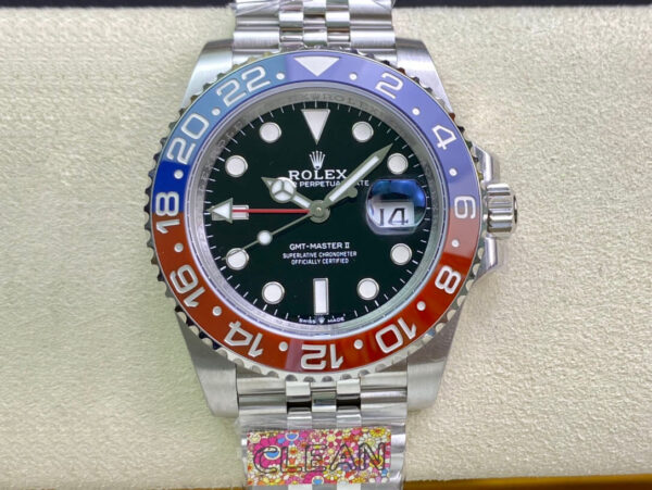Rolex GMT Master II M126710BLRO-0001 Clean Factory Stainless Steel Strap Replica Watches - Luxury Replica