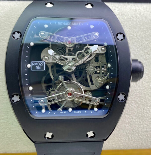 Richard Mille RM027 EUR Factory Black Strap Replica Watches - Luxury Replica