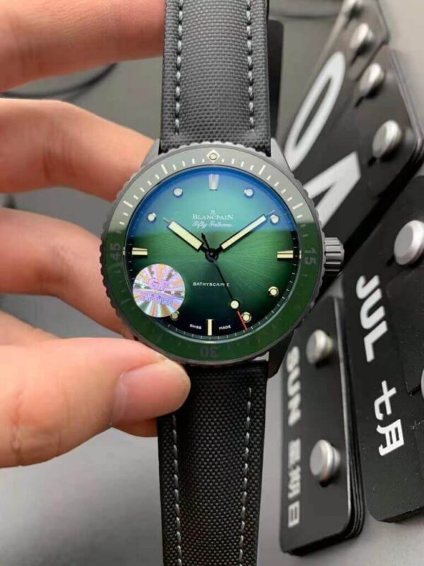 Blancpain Fifty Fathoms Bathyscaphe Mokkarran 5005 0153 NABA GF Factory Green Case Replica Watches - Luxury Replica