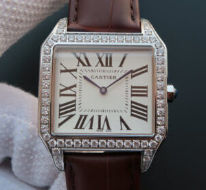 Cartier Santos WH100651 V6 Factory Diamond Diamond-Set Bezel Replica Watches - Luxury Replica