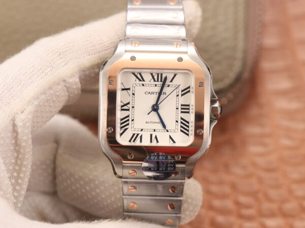 Cartier De Santos W2SA0007 BV Factory Stainless Steel Strap Replica Watches - Luxury Replica