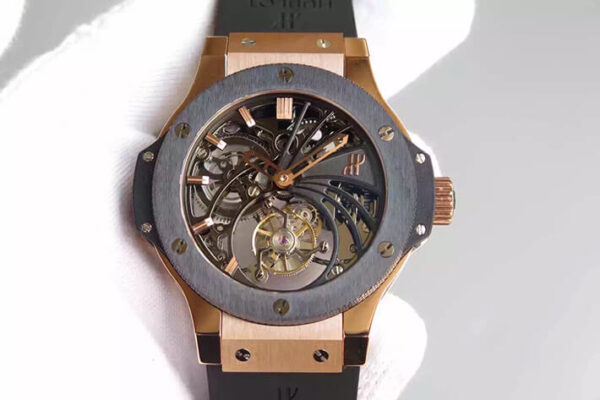 Hublot Big Bang Hollow Tourbillon Grey Bezel Replica Watches - Luxury Replica