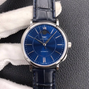 IWC Portofino Moon Phase IW459402 MKS Factory Blue Strap Replica Watches - Luxury Replica