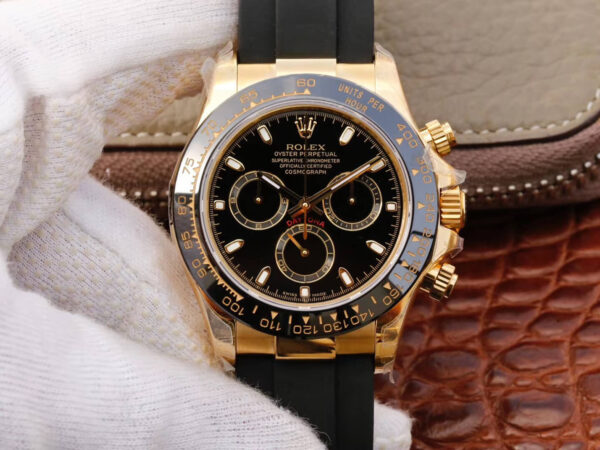 Rolex Daytona Cosmograph M116518ln-0043 JH Factory Black Strap Replica Watches - Luxury Replica
