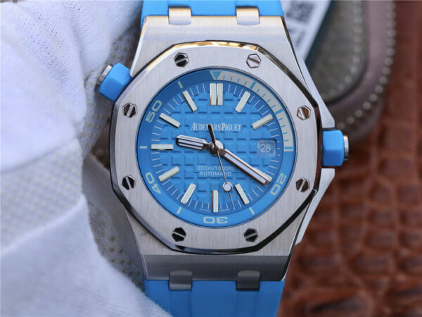 Audemars Piguet Royal Oak Offshore Diver 15710ST.OO.A032CA.01 JF Factory Blue Strap Replica Watches - Luxury Replica