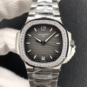 Patek Philippe Nautilus Ladies 7118-1200A-011 PF Factory Diamond-Set Bezel Replica Watches - Luxury Replica