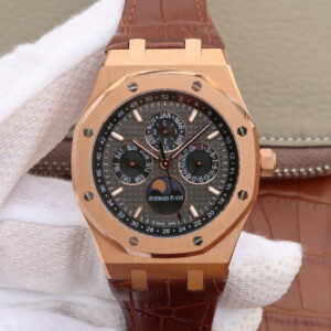 Audemars Piguet Royal Oak Perpetual Calendar 26574 JF Factory Brown Strap Replica Watches - Luxury Replica
