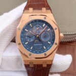 Audemars Piguet Royal Oak Perpetual Calendar 26574 JF Factory Brown Strap Replica Watches - Luxury Replica