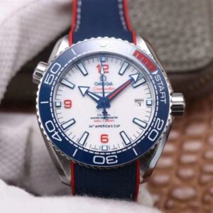 Omega Seamaster Planet Ocean 36th America’s Cup Limited Edition VS Factory Blue Bezel Replica Watches - Luxury Replica