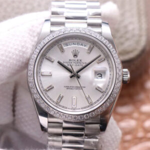 Rolex Day Date M228349RBR-0001 EW Factory Diamond-Set Bezel Replica Watches - Luxury Replica