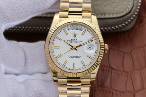 Rolex Day Date M228238-0008 EW Factory White Dial Replica Watches - Luxury Replica