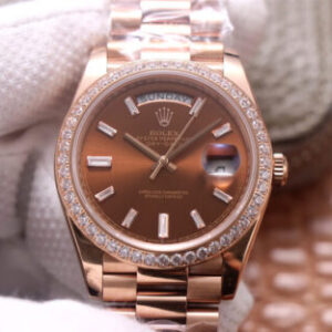 Rolex Day Date M228345RBR-0006 EW Factory Diamond-Set Bezel Replica Watches - Luxury Replica