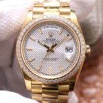Rolex Day Date M228348RBR-0005 EW Factory Diamond-Set Bezel Replica Watches - Luxury Replica
