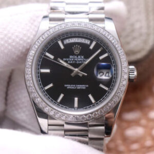 Rolex Day Date M228349RBR-0002 EW Factory Diamond-Set Bezel Replica Watches - Luxury Replica