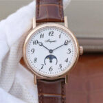 Breguet Classique Moonphase 9087BB TW Factory Brown Strap Replica Watches - Luxury Replica