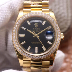 Rolex Day Date M228348RBR-0001 EW Factory Stainless Steel Bezel Replica Watches - Luxury Replica