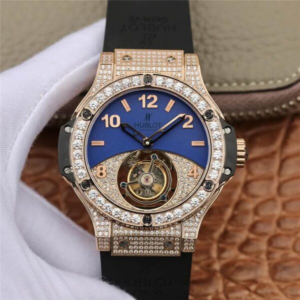 Hublot Big Bang Tourbillon Diamond-Set Bezel Replica Watches - Luxury Replica