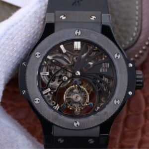 Hublot Big Bang Hollow Tourbillon Black Strap Replica Watches - Luxury Replica