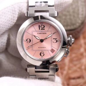 Cartier Pasha W31075M7 V9 Factory Pink Dial Replica Watches - Luxury Replica