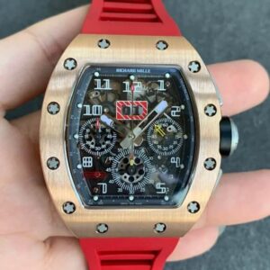 Richard Mille RM011 KV Factory Red Strap Replica Watches - Luxury Replica