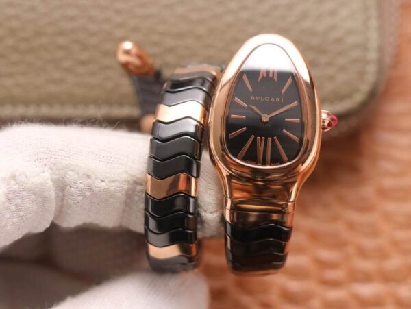 Bvlgari Serpenti BV Factory Rose Gold Bezel Replica Watches - Luxury Replica