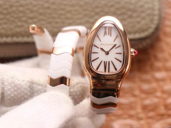 Bvlgari Serpenti BV Factory Rose Gold Bezel Replica Watches - Luxury Replica