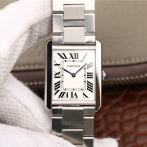 Cartier Tank W5200013 K11 Factory Stainless Steel Strap Replica Watches - Luxury Replica