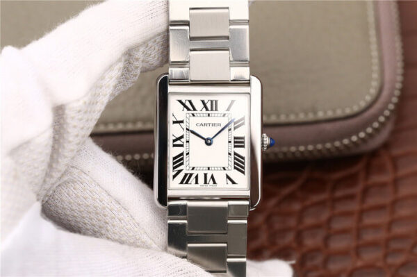 Cartier Tank W5200013 K11 Factory Stainless Steel Strap Replica Watches - Luxury Replica