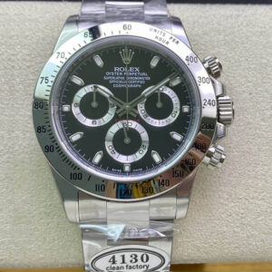 Rolex Cosmograph Daytona 116520 Clean Factory Stainless Steel Strap Replica Watches - Luxury Replica