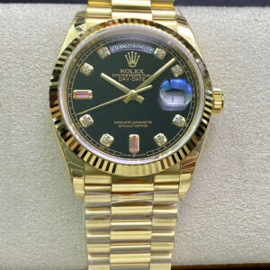 Rolex Day Date 118208 EW Factory Gold Case Replica Watches - Luxury Replica