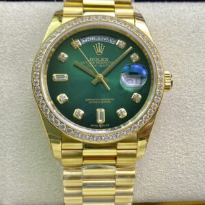 Rolex Day Date M128348RBR-0035 EW Factory Diamond-Set Bezel Replica Watches - Luxury Replica
