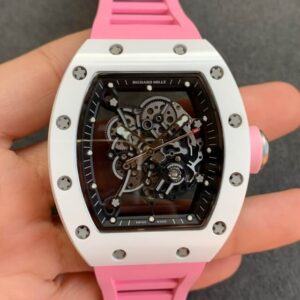 Richard Mille RM055 Pink Strap | US Replica - 1:1 Top quality replica watches factory, super clone Swiss watches.