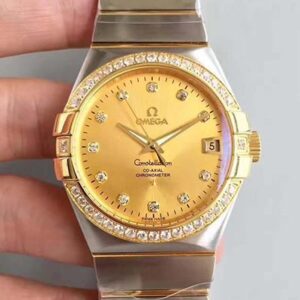Omega Constellation 123.25.35.20.58.001 3S Factory Diamond-Set Bezel Replica Watches - Luxury Replica