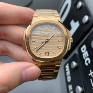 Patek Philippe Nautilus 7118/1R-010 3K Factory Gold Strap Replica Watches - Luxury Replica